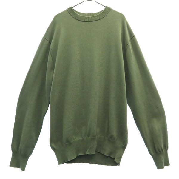 MAISON SPECIAL メゾン スペシャル 長袖 コットン ニット 48 グリーン メンズ