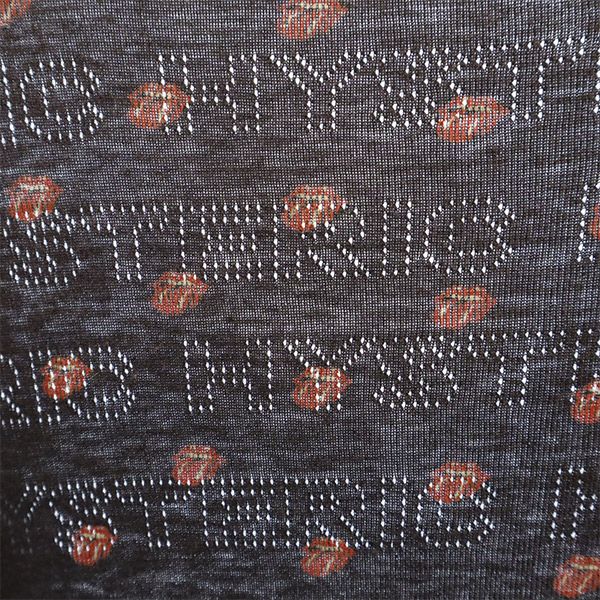 ヒステリックグラマー ローリングストーン コラボ 総柄 長袖 ニットカーディガン FREE グレー HYSTERIC GLAMOUR レディース