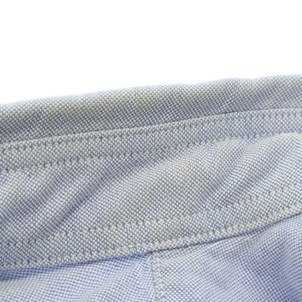 FAT エフエーティー ワンポイントロゴ刺繍 長袖 ボタンダウンシャツ TITICH ブルー メンズ