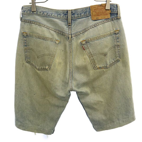 Levi's リーバイス 90s 501 デニムショートパンツ W33 ブルー ボタンフライ メンズ