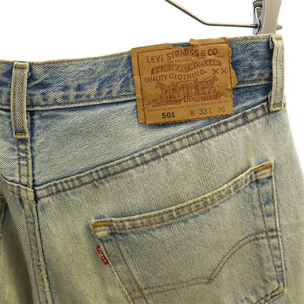 Levi's リーバイス 90s 501 デニムショートパンツ W33 ブルー ボタンフライ メンズ