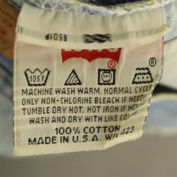 Levi's リーバイス 90s 501 デニムショートパンツ W33 ブルー ボタンフライ メンズ