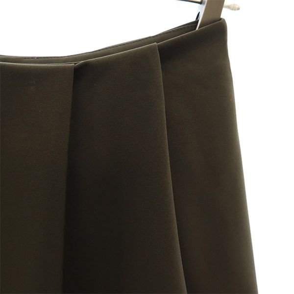 FOXEY NEW YORK フォクシー ニューヨーク ミディ丈 タック フレアスカート 40 ブラウン レディース