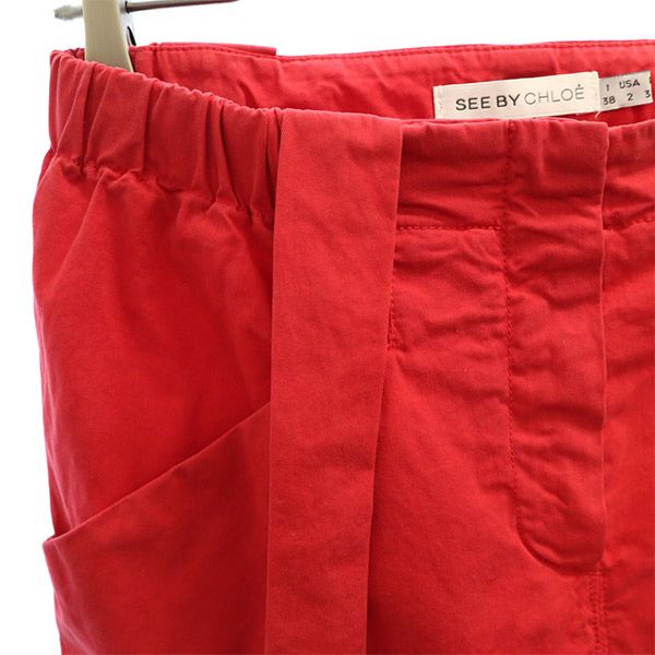 SEE BY CHLOE シーバイクロエ ミニ丈 スカート 2 レッド レディース