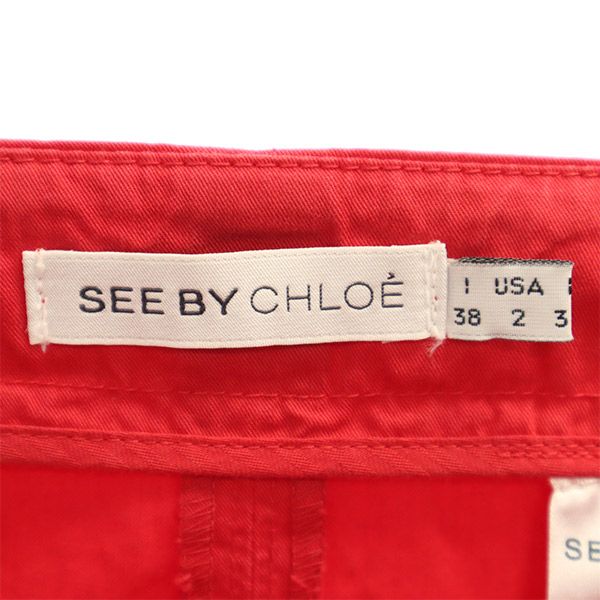 SEE BY CHLOE シーバイクロエ ミニ丈 スカート 2 レッド レディース