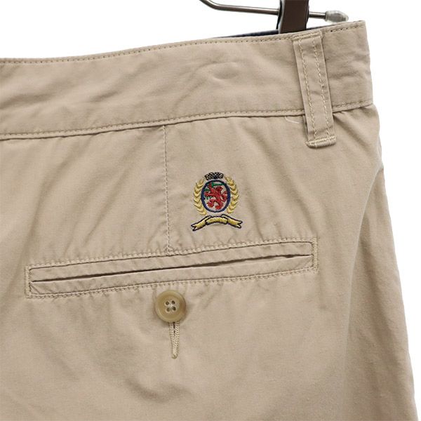 TOMMY HILFIGER トミーヒルフィガー 90s フラッグタグ 刺繍 チノショートパンツ L ベージュ メンズ