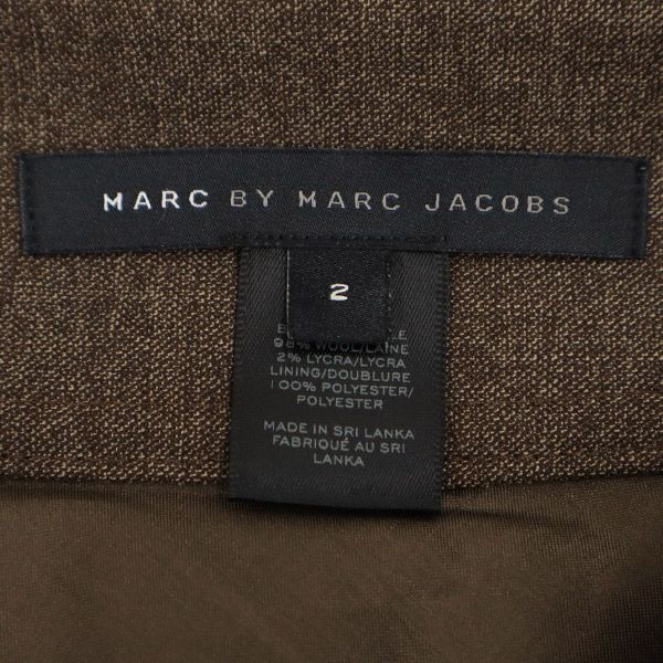 MARC BY MARC JACOBS マークバイマークジェイコブス ウールブレンド ミディ丈 スカート 2 ブラウン レディース