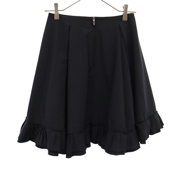 FOXEY NEW YORK フォクシーニューヨーク フリル フリル ミニスカート 40 ブラック レディース