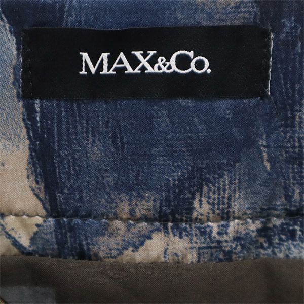 MAX&CO マックスアンドコー 総柄 タック ミニスカート 4 レディース