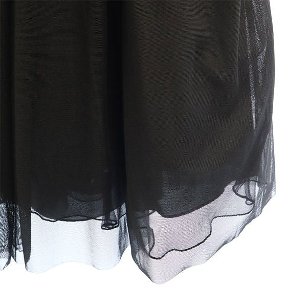 FOXEY フォクシー ミディ丈 チュール スカート 40 ブラック レディース