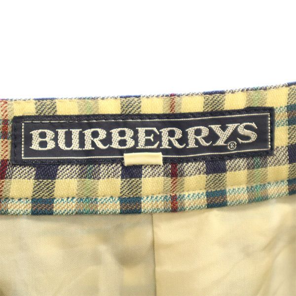 Burberrys バーバリーズ チェック柄 ミディ丈 ボックス プリーツスカート ベージュ系 レディース