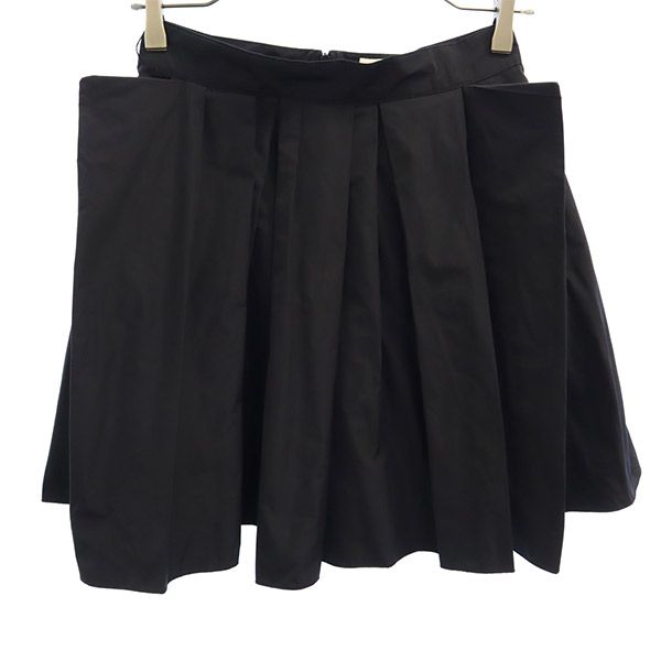 LANVIN en Bleu ランバンオンブルー タック ミニスカート 36 ネイビー レディース