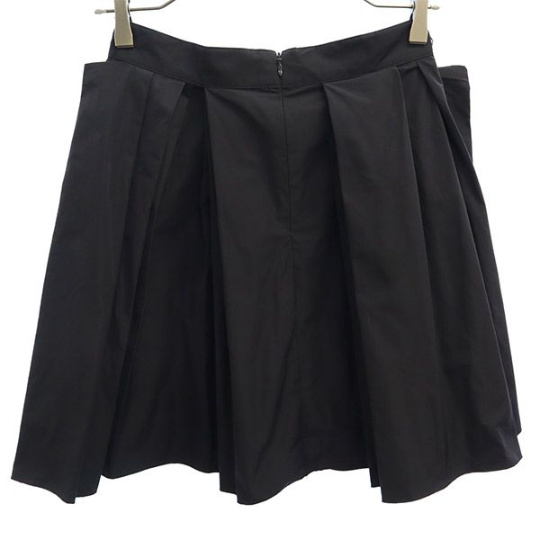 LANVIN en Bleu ランバンオンブルー タック ミニスカート 36 ネイビー レディース