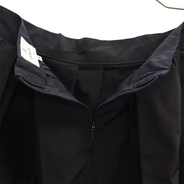 LANVIN en Bleu ランバンオンブルー タック ミニスカート 36 ネイビー レディース