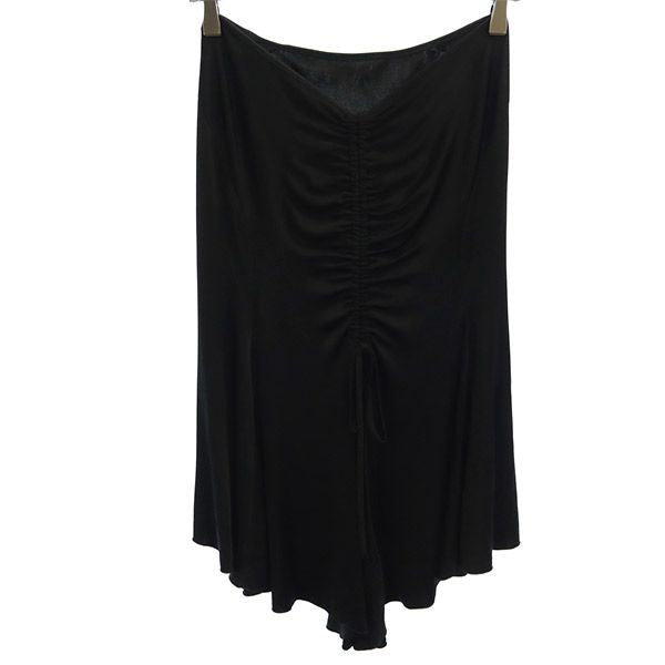 VERSACE ヴェルサーチ イタリア製 ミディ丈 スカート 36 ブラック ストレッチ レディース