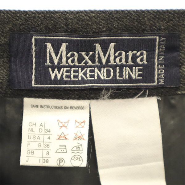 MaxMara WEEKEND LINE マックスマーラ ウィークエンドライン イタリア製 ウール ミディ丈 タイトスカート 38 グレー レディース