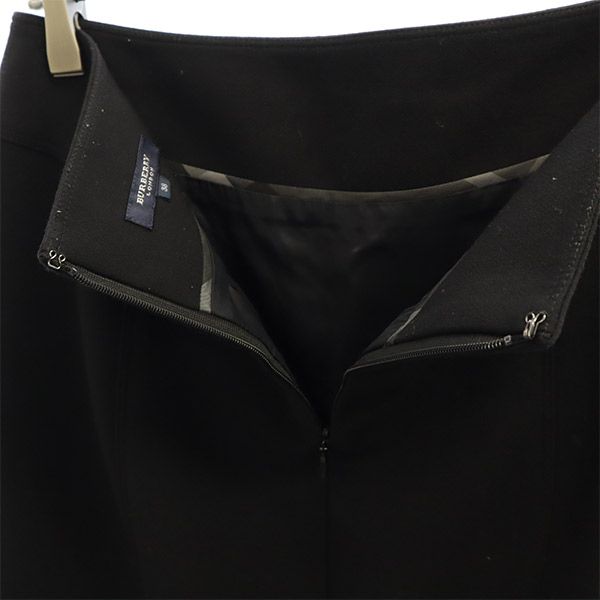 BURBERRY バーバリー 日本製 三陽商会 ミディ丈 タイトスカート 38 ブラック レディース