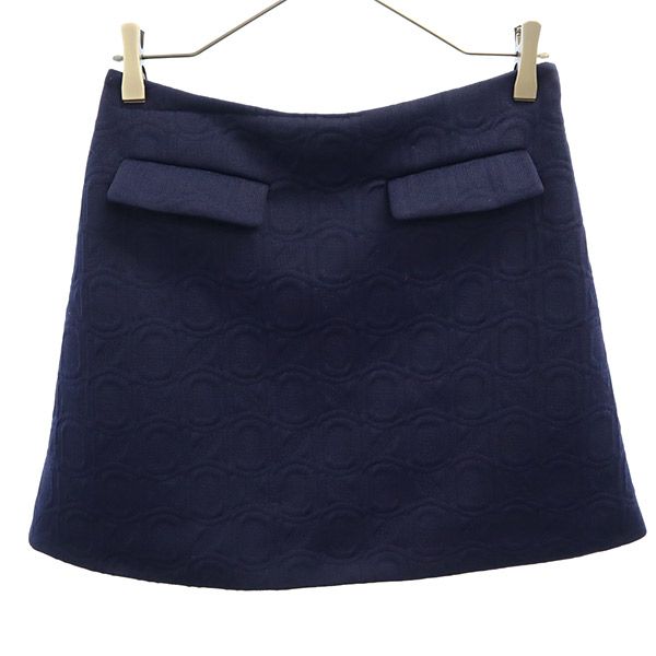 MARNI マルニ イタリア製 総柄 ミニスカート 38 ネイビー レディース