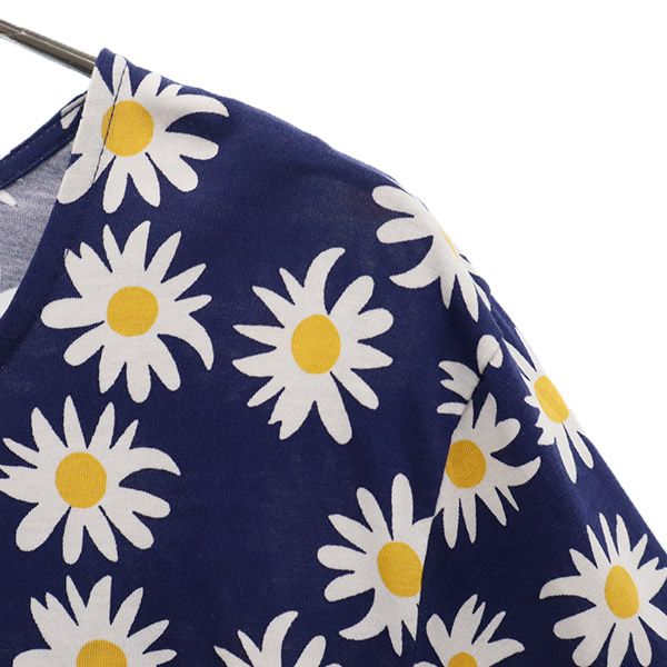 未使用 marimekko マリメッコ 花柄 長袖 ワンピース S ネイビー レディース