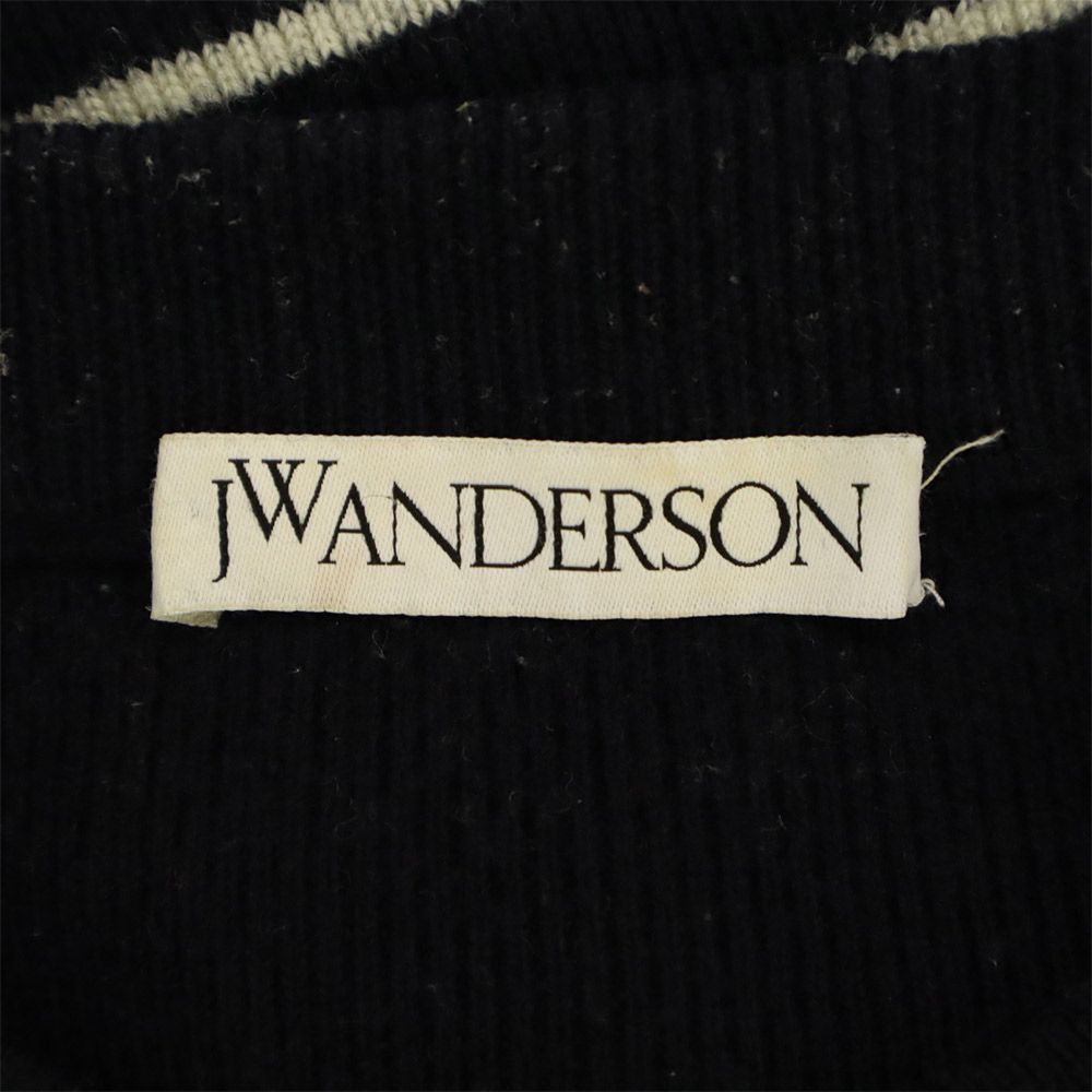 J.W.Anderson. ジェイダブリューアンダーソン ボーダー 長袖 セーター S ネイビー×ホワイト ニット メンズ