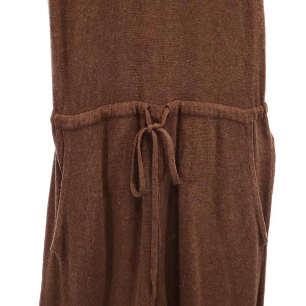 AMERI UNDRESSED アメリ ニット サロペット S ブラウン オーバーオール レディース