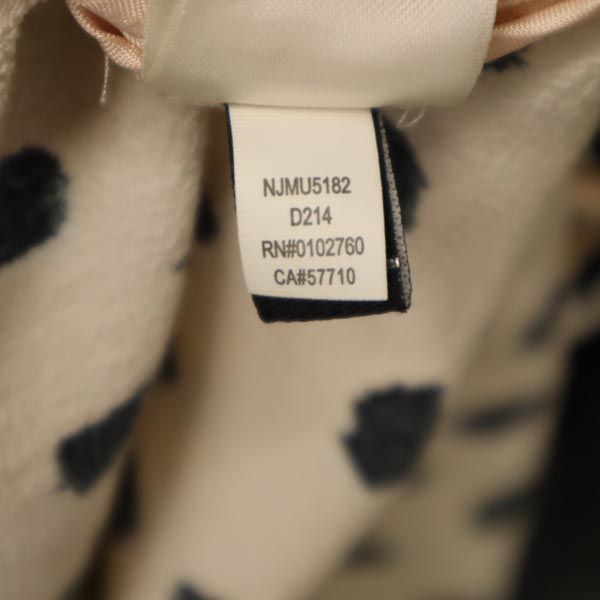 Kate Spade ケイトスペード 半袖 サロペット 8 ベージュ×黒 フレンチスリーブ オールインワン ウエストゴム レディース