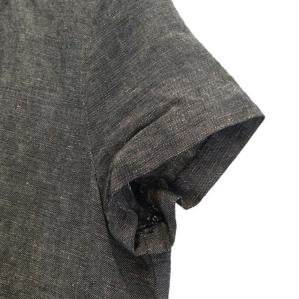 ケイトスペード サタデー リネンブレンド 半袖 サロペット S グレー KATE SPADE SATURDAY オールインワン レディース