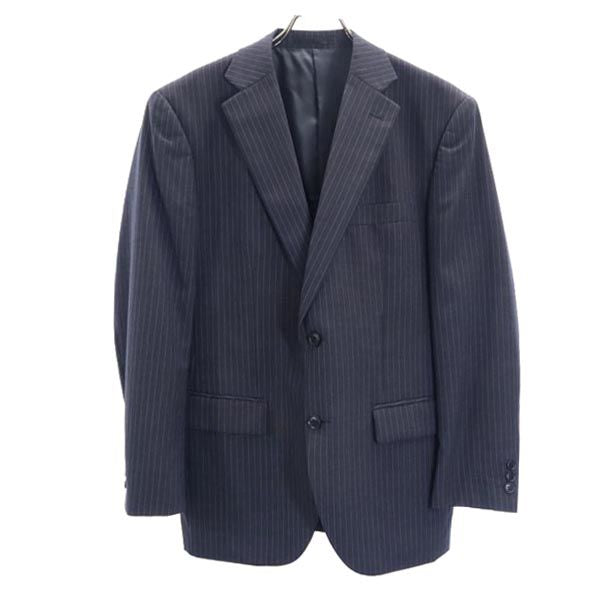 Glen Mont グレンモント ウールブレンド ストライプ柄 スーツ 上下 セットアップ 94A6 紺系 テーラードジャケット メンズ