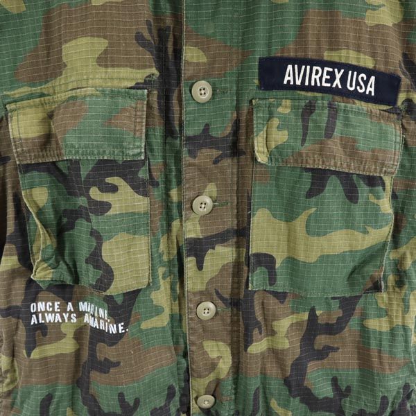 アヴィレックス 迷彩柄 ミリタリージャケット M カーキ系 AVIREX メンズ