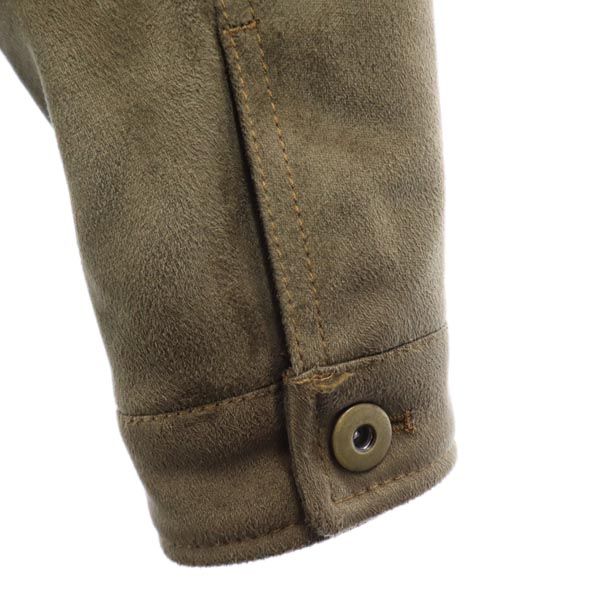 ZARA MAN ザラマン エコスエード ジャケット M カーキ フェイク 裏キルティング メンズ