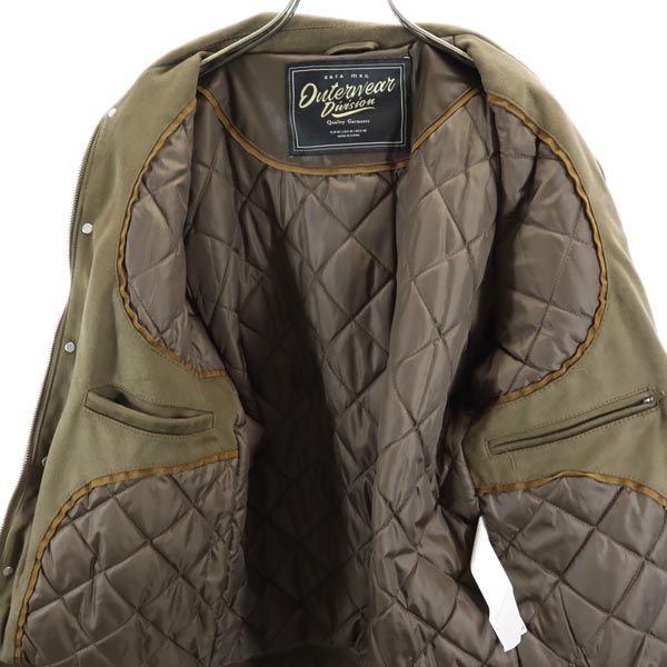 ZARA MAN ザラマン エコスエード ジャケット M カーキ フェイク 裏キルティング メンズ