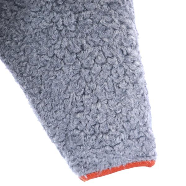 フィルメランジェ 日本製 ウール ボア フリースジャケット 0 グレー×オレンジ FilMelange レディース