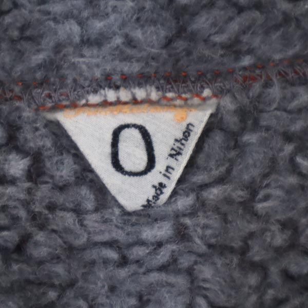 フィルメランジェ 日本製 ウール ボア フリースジャケット 0 グレー×オレンジ FilMelange レディース