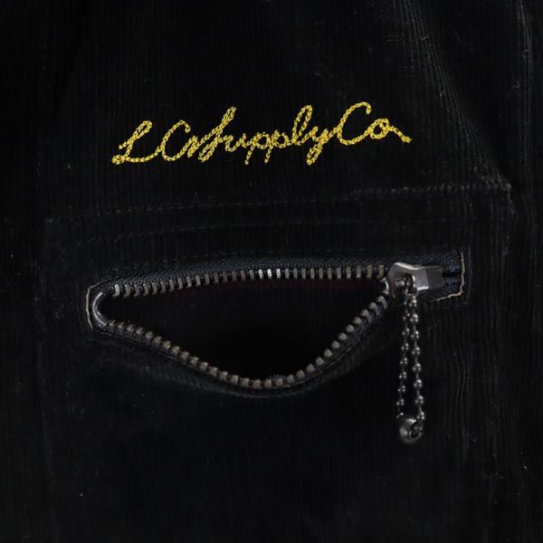 LOST CONTROL ロストコントロール コーデュロイジャケット 2 黒 衿レザー メンズ