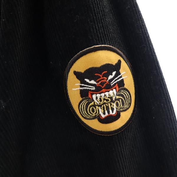 LOST CONTROL ロストコントロール コーデュロイジャケット 2 黒 衿レザー メンズ