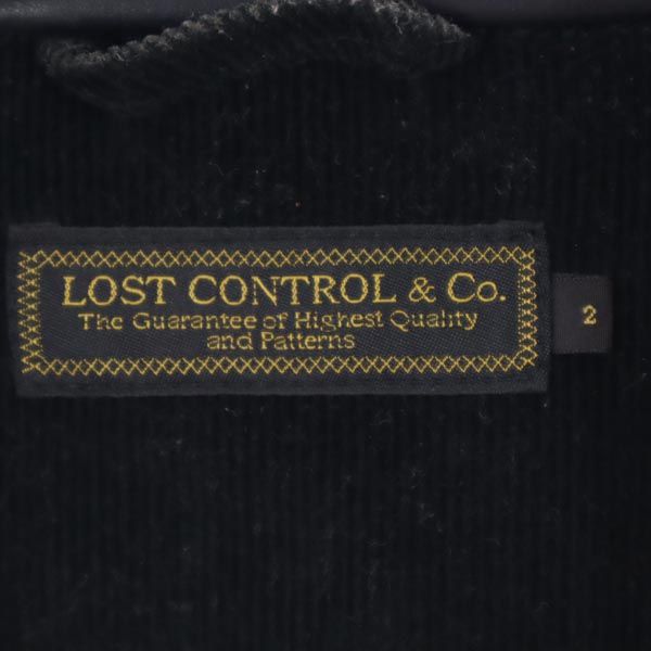 LOST CONTROL ロストコントロール コーデュロイジャケット 2 黒 衿レザー メンズ