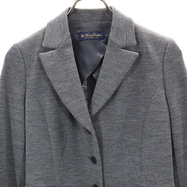 Brooks Brothers ブルックスブラザーズ 日本製 ウール テーラードジャケット 0 グレー レディース