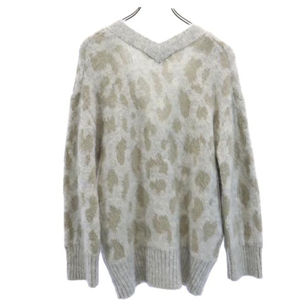 kei shirahata ケイシラハタ モヘヤブレンド 総柄 長袖 カーディガン F レディース