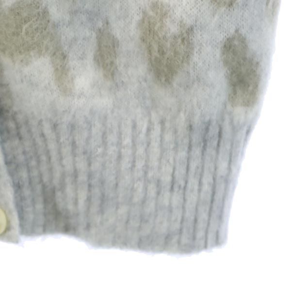 kei shirahata ケイシラハタ モヘヤブレンド 総柄 長袖 カーディガン F レディース