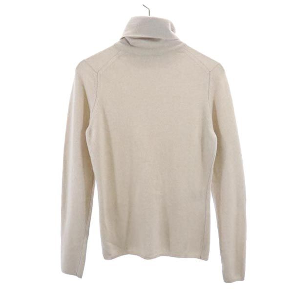 バランタイン カシミヤ100% ロゴ刺繍 長袖 タートルネック ニット アイボリー BALLANTYNE セーター レディース