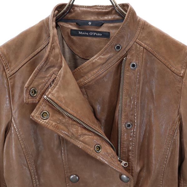 Marc O'polo マルコポーロ レザージャケット 36 茶系 レディース