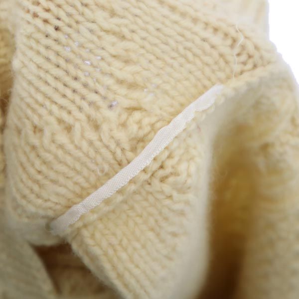 VINTAGE ヴィンテージ 80s ケーブル編 長袖 カーディガン アイボリー Vネック ニット メンズ