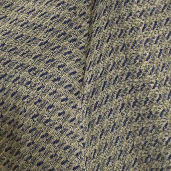 Enrico Coveri エンリココベリ リネン ウールブレンド スーツ 上下 セットアップ カーキ×青 テーラードジャケット パンツ メンズ