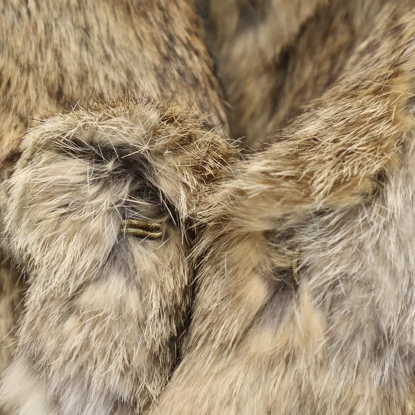 ファー ジャケット ベージュ系 毛皮 レディース