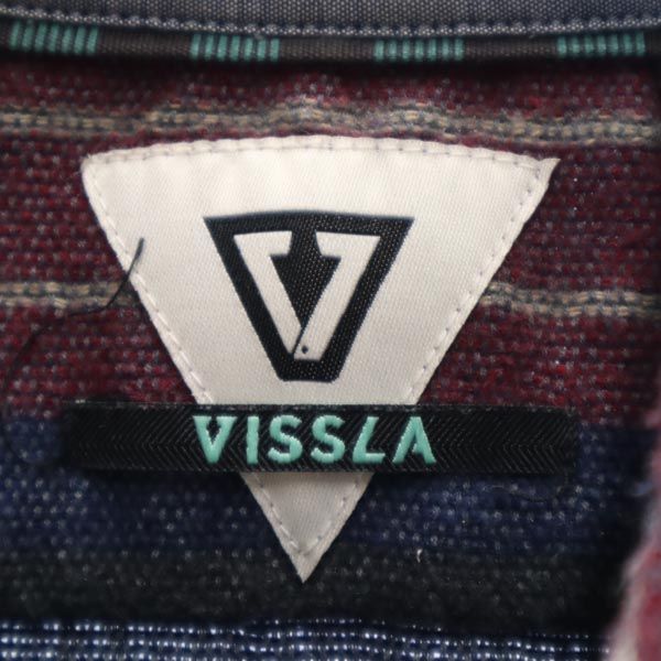 VISSLA ヴィスラ 総柄 長袖 シャツ S ブルー系 アウトドア メンズ