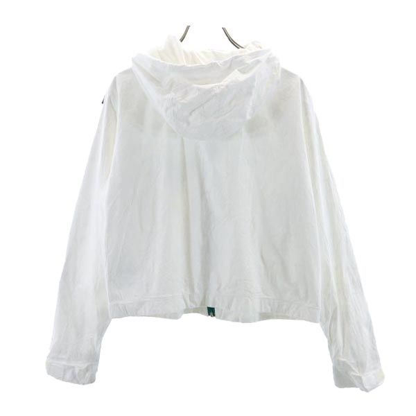 アディダス ロゴ刺繍 長袖 ジップパーカー S 白 adidas レディース