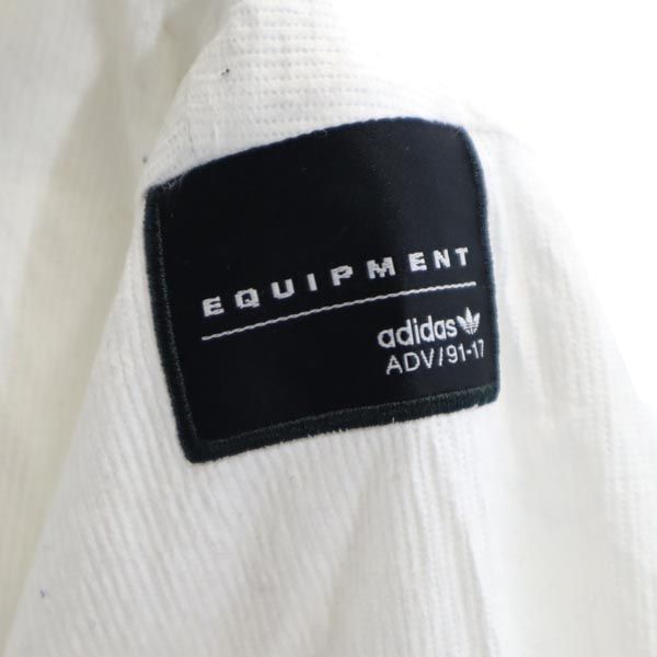 アディダス ロゴ刺繍 長袖 ジップパーカー S 白 adidas レディース