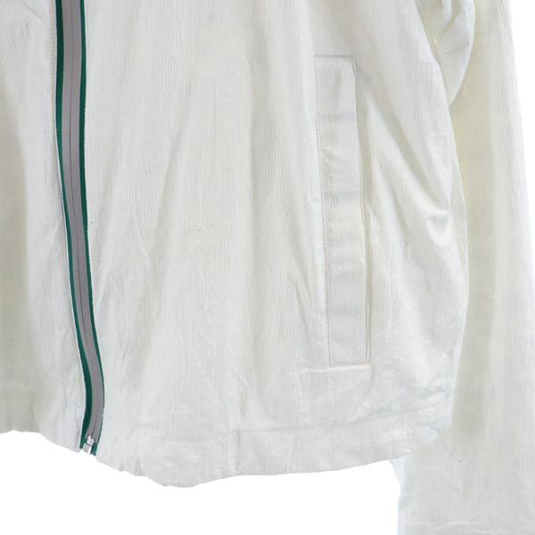 アディダス ロゴ刺繍 長袖 ジップパーカー S 白 adidas レディース
