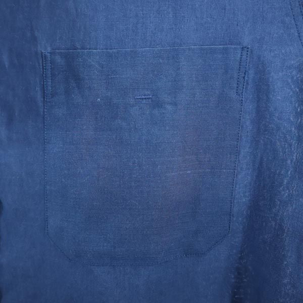 未使用 エディフィス 日本製 長袖 シャツ L ブルー系 EDIFICE メンズ