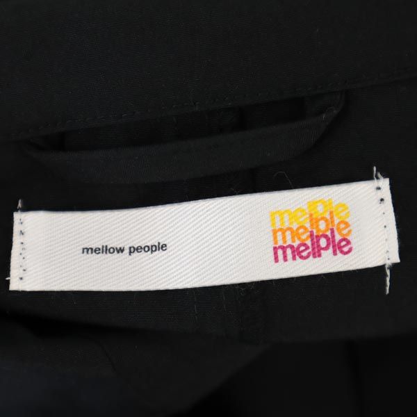 mellow people 未使用 メローピープル スーツ 上下 セットアップ L 黒 テーラードジャケット ロングパンツ メンズ